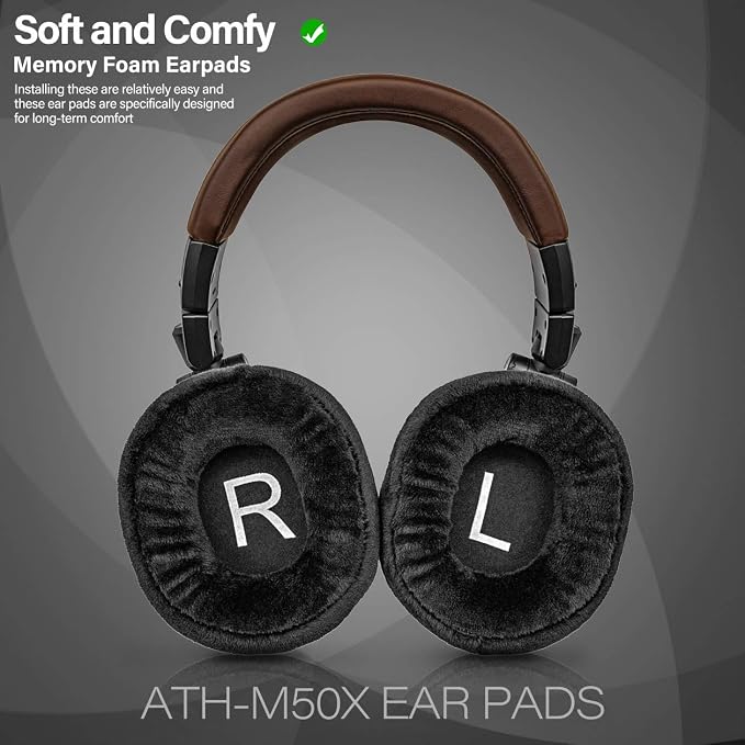 Arctis Earcushions - Almohadillas de terciopelo compatibles con Arctis 7/5/3/1, Pro, 9X, 7X, 7P, G PRO X, Serie RIG 800, BlackShark V2 X, ATH M50X, M40X, MDR-7506 miniatura 5