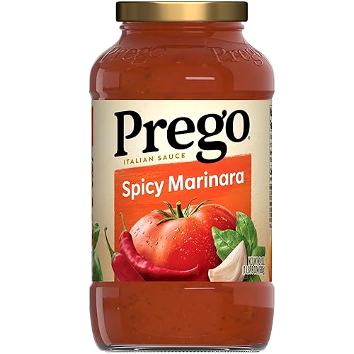 Prego Salsa de pasta marinara picante, tarro de 24 onzas