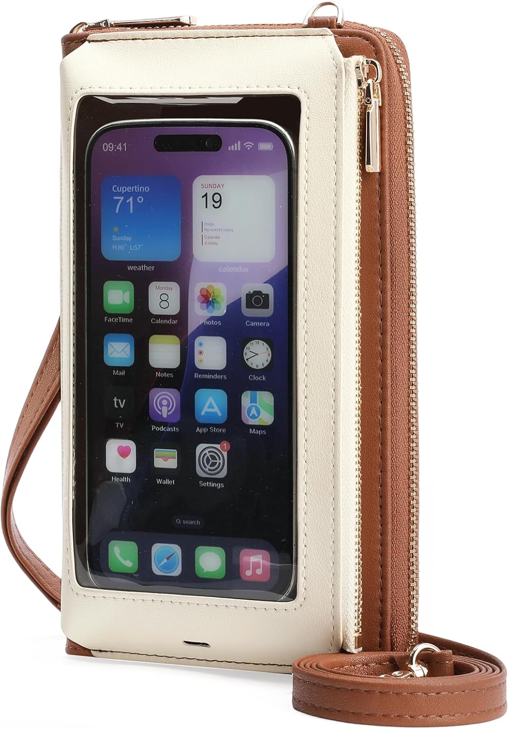 GOIACII Phone Purse Crossbody Bags for Women Small Travel Wallet Touch Screen RFID Blocking