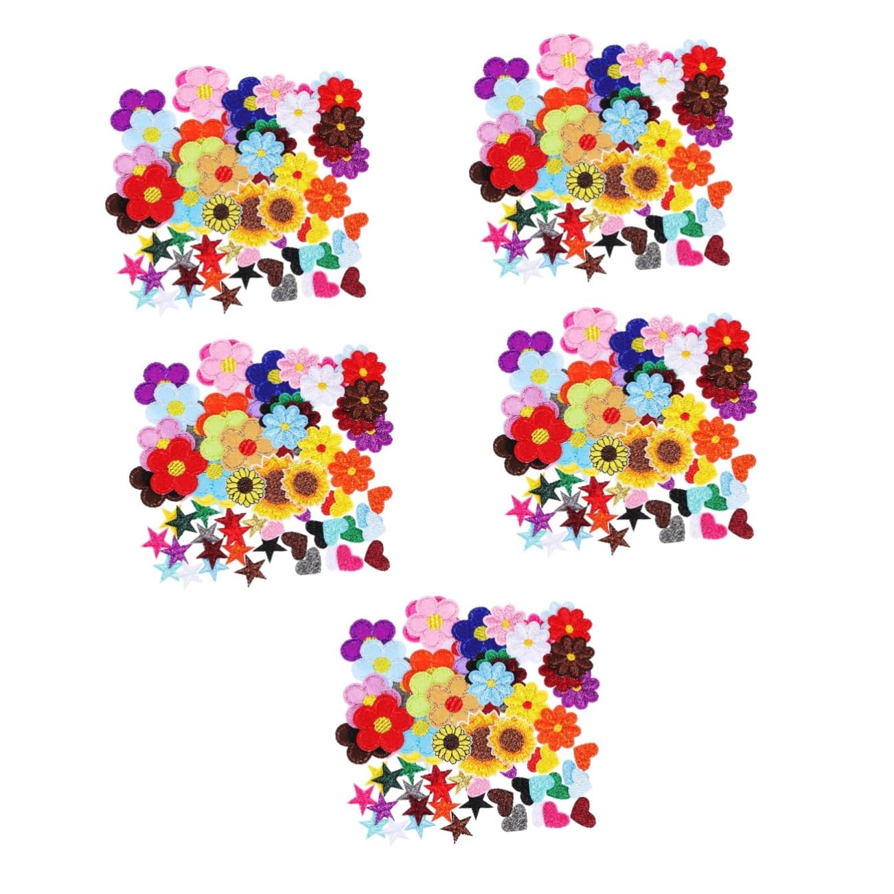 SEWACC 355stücke Bestickte Bügel-patches Teiliges Mit Blumen Herzen Und Sternen Langlebige Farben Einfach Anzubringen Für Kleidung Jeans Rucksäcke Dekoration