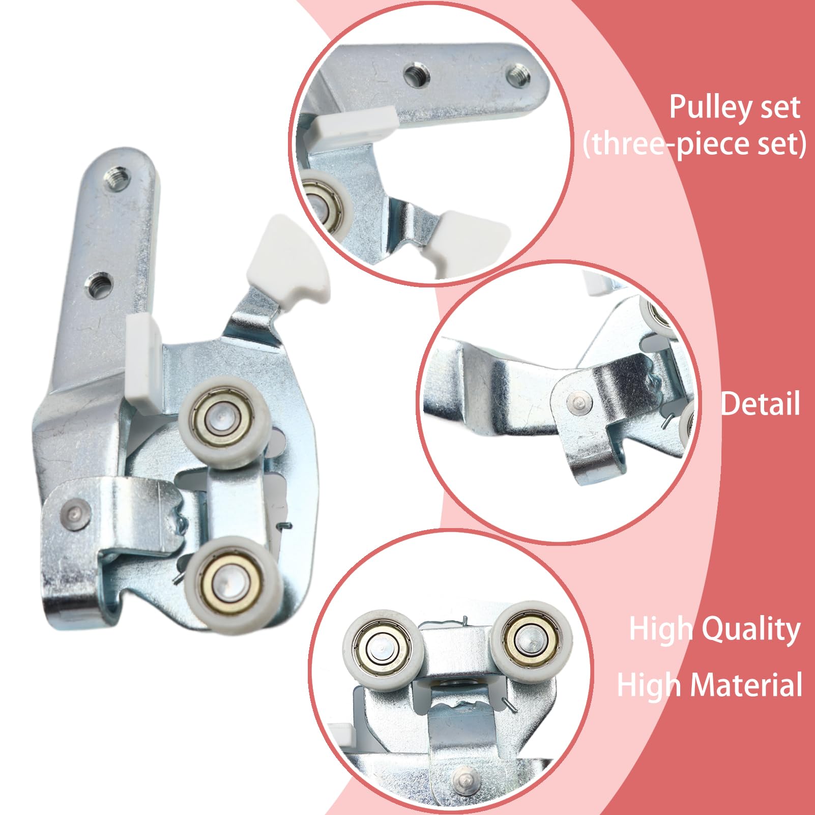 Juego de ruedas de puerta lateral superior central inferior 9033S0 compatible con Fiat Ducato rodillo deslizante derecho para Jumper Boxer 1352331080 juego de poleas