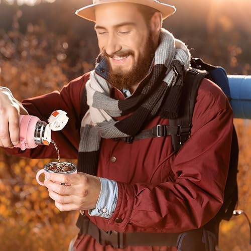 Miniatura 7 de Botella de agua aislada de boca ancha de acero inoxidable 3 en 1 3 en 1 de doble pared a prueba de fugas, vaso de té con pajilla, taza, tapa y