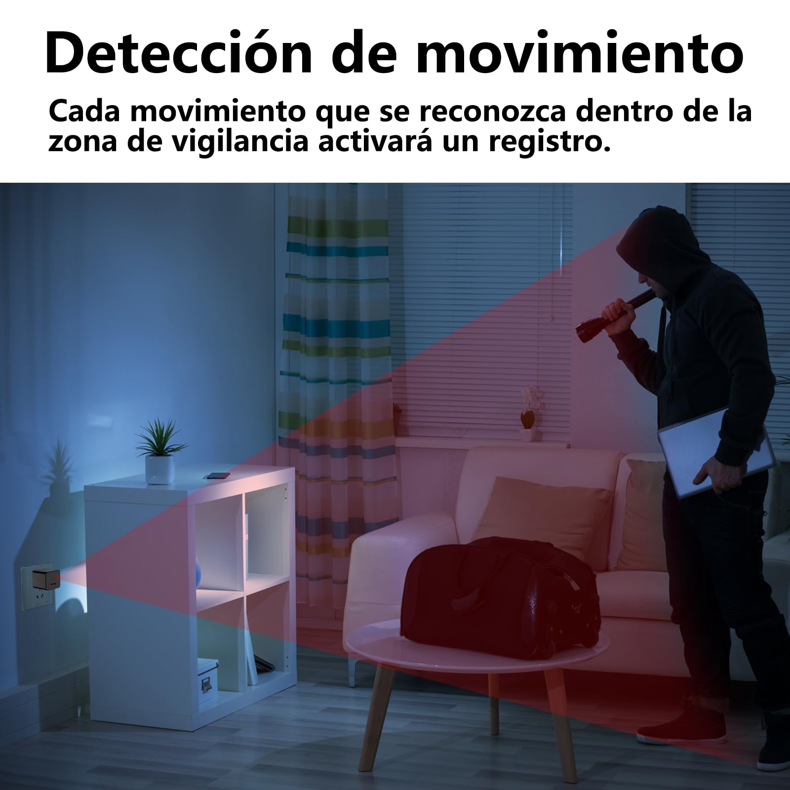 Cámara espía, HD 1080P Mini cámara de vigilancia Oculta, cámara niñera, detección de Movimiento para el hogar, Oficina, supermercado, almacén de vigilancia de Seguridad, sin función Wi-Fi