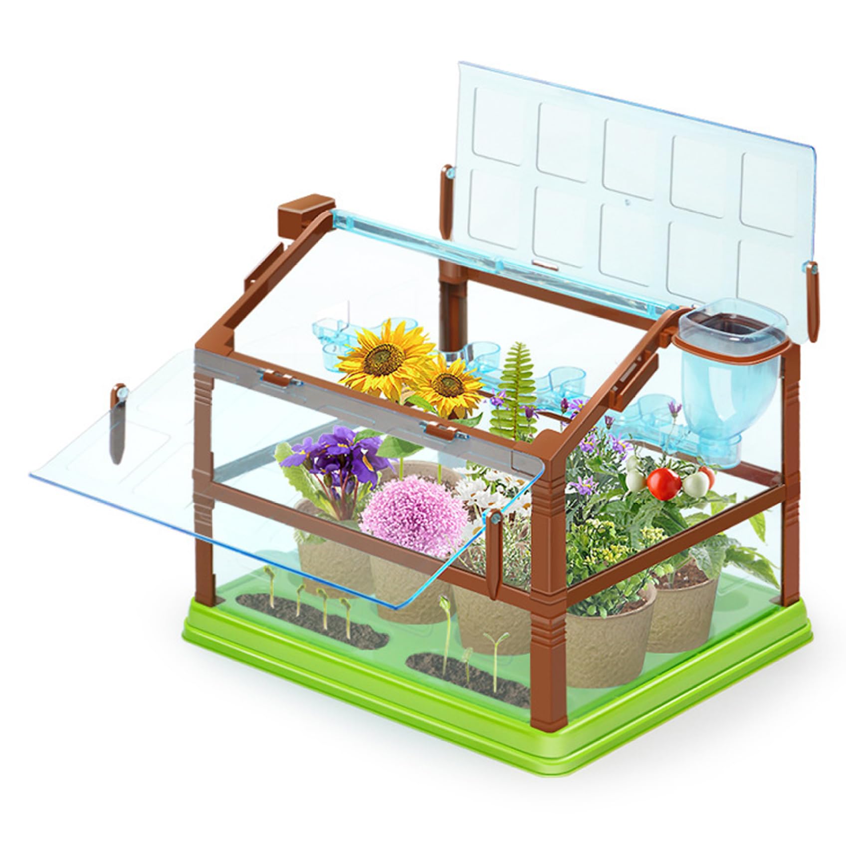 Uanqfegy Plant Kit for Kids, Grow House Gardening Kit with Irrigation System, Educational Gardening Set for Boys Girls (No Seeds/Soil) Double-Deck
