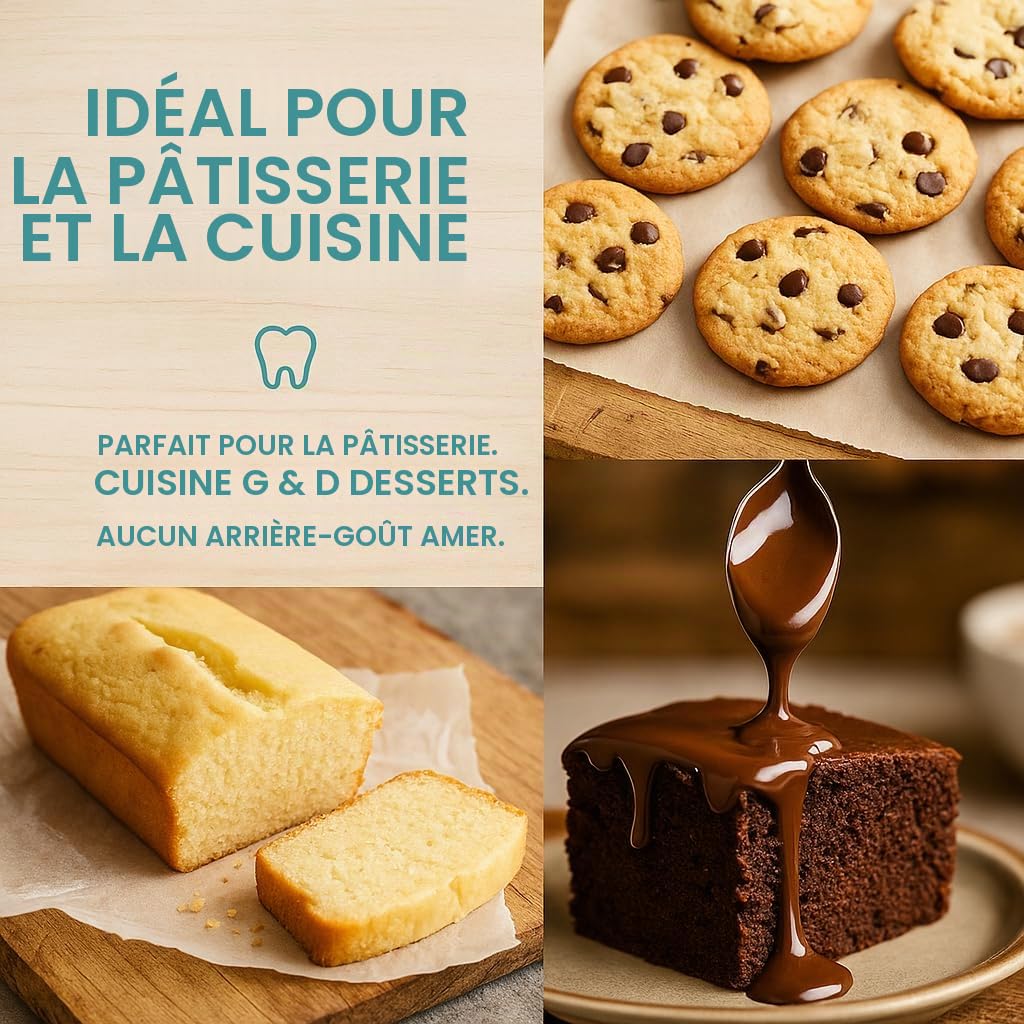 GiDeli Erythritol Seau de 5 kg de sucre cristallisé pour substitut alimentaire comme alternative au sucre végétalien et respectueux des dents