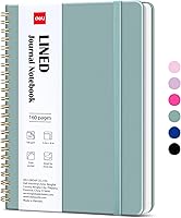 Vista 1 de deli Green Lined Spiral Journal Notebook, 160 Pages, A5 (5.5"x8") Hardcover Writing Notebook, College Ruled Spiral Bound Journal for Women & Men