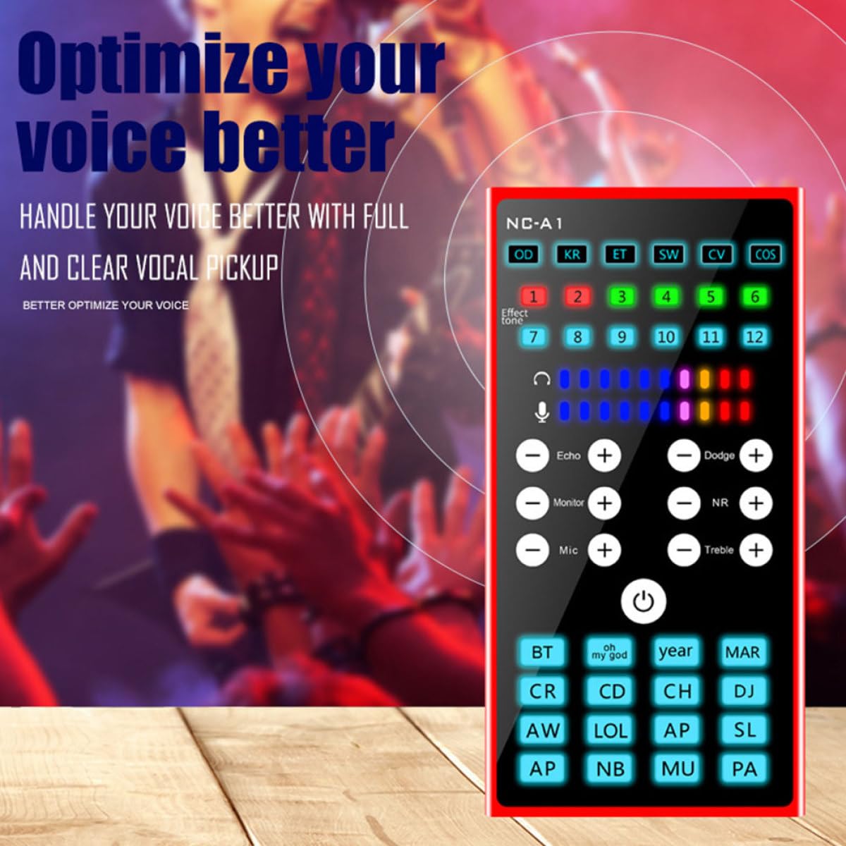 jojofuny Cambia Voce Per Scheda Audio Per Streaming Live Mixaggio Di Schede Audio Esterne Strumento Di Modifica Della Voce Del Computer Per La Riduzione Del Rumore Riverbero