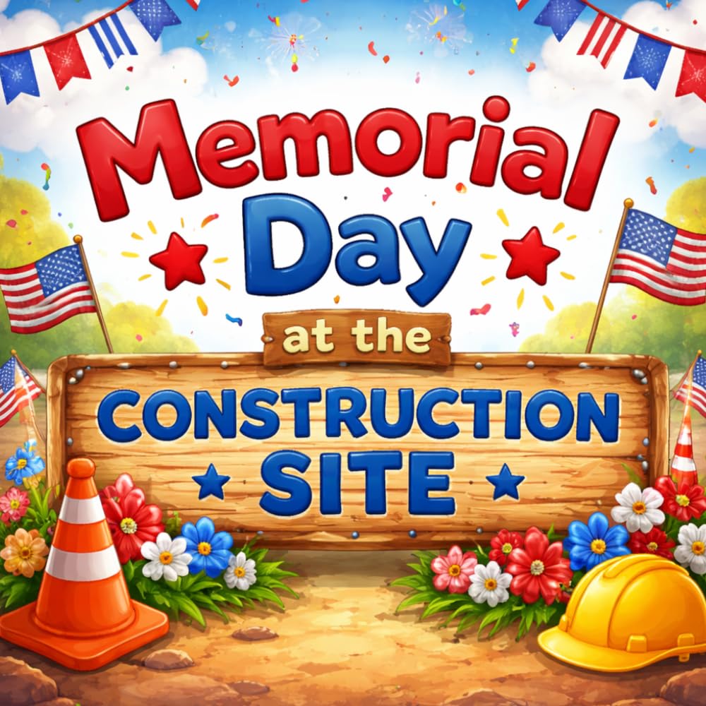 Memorial Day At The Construction Site: Memorial Day Book For Toddlers