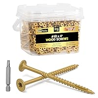 Vista 27 de #10 x 2-1/2" Tornillos para Terraza, 108 Piezas Tornillos para Madera con Cabeza Estrella, Tornillos para Madera Resistentes al Óxido para Negro