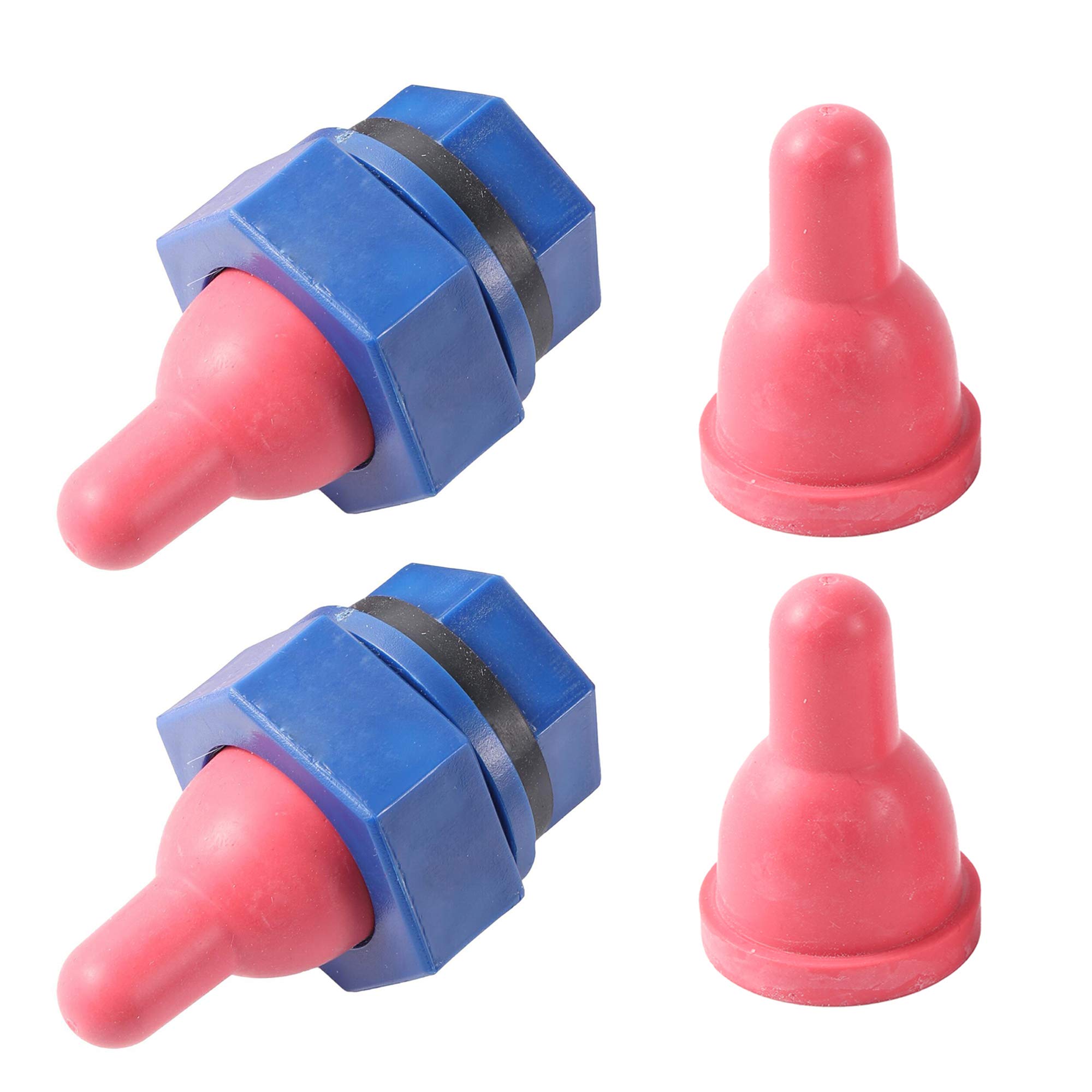 FULAIERGDSheep Goat Animal Teats Lamb Pacifier Pet Feeding Bucket Teats Lamb Feeder with Fixed Base for Farm Animal Pet Easy Installation Removal (Blue Base)