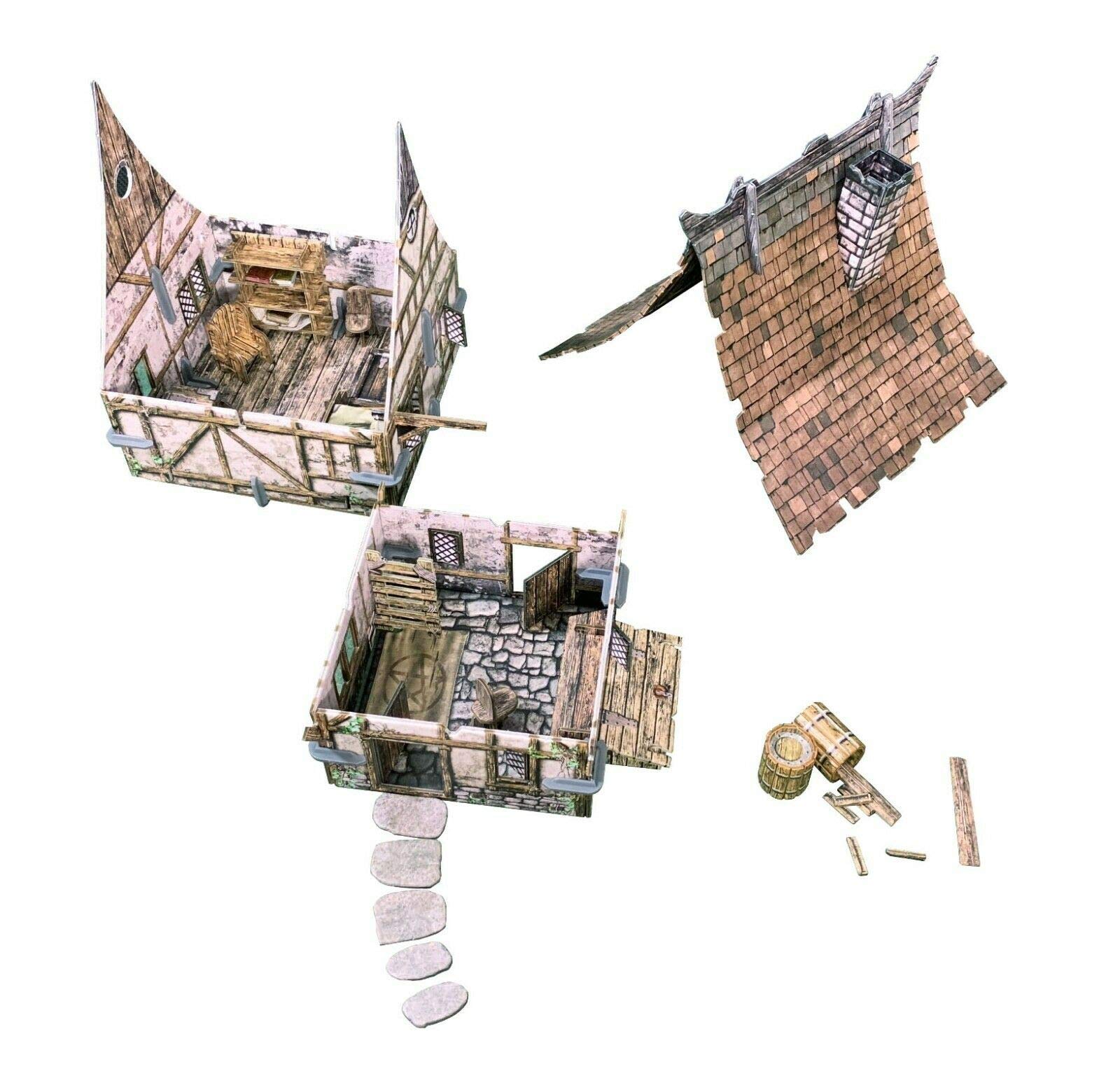 Battle Systems Fantasy Terrain Town House - 28-35mm DND D&D RPG Wargames Historical/Fantasy Card Scenery
