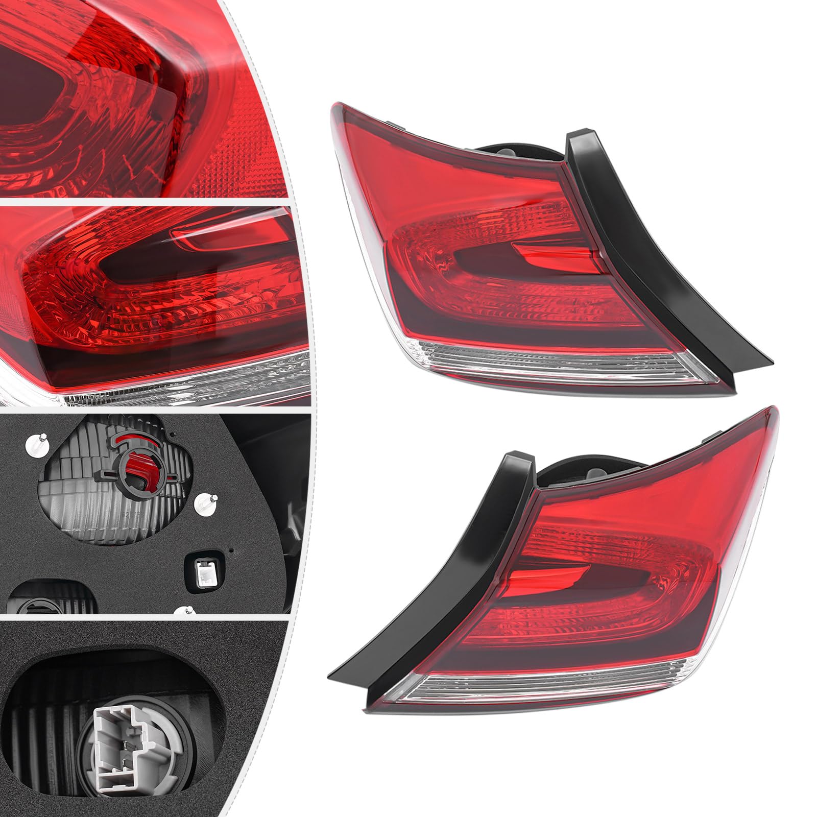 Lampada Fanale Posteriore Coppia fanali posteriori per 2013 2014 2015 per Honda per Civic per berlina sinistra destra posteriore lampade OEM 33550TR0A51