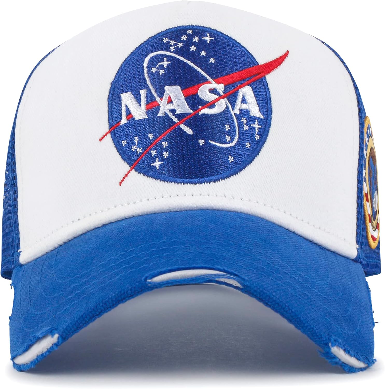 ililily NASA Meatball Logo Embroidery Baseball Cap Apollo 1 Patch Trucker Hat