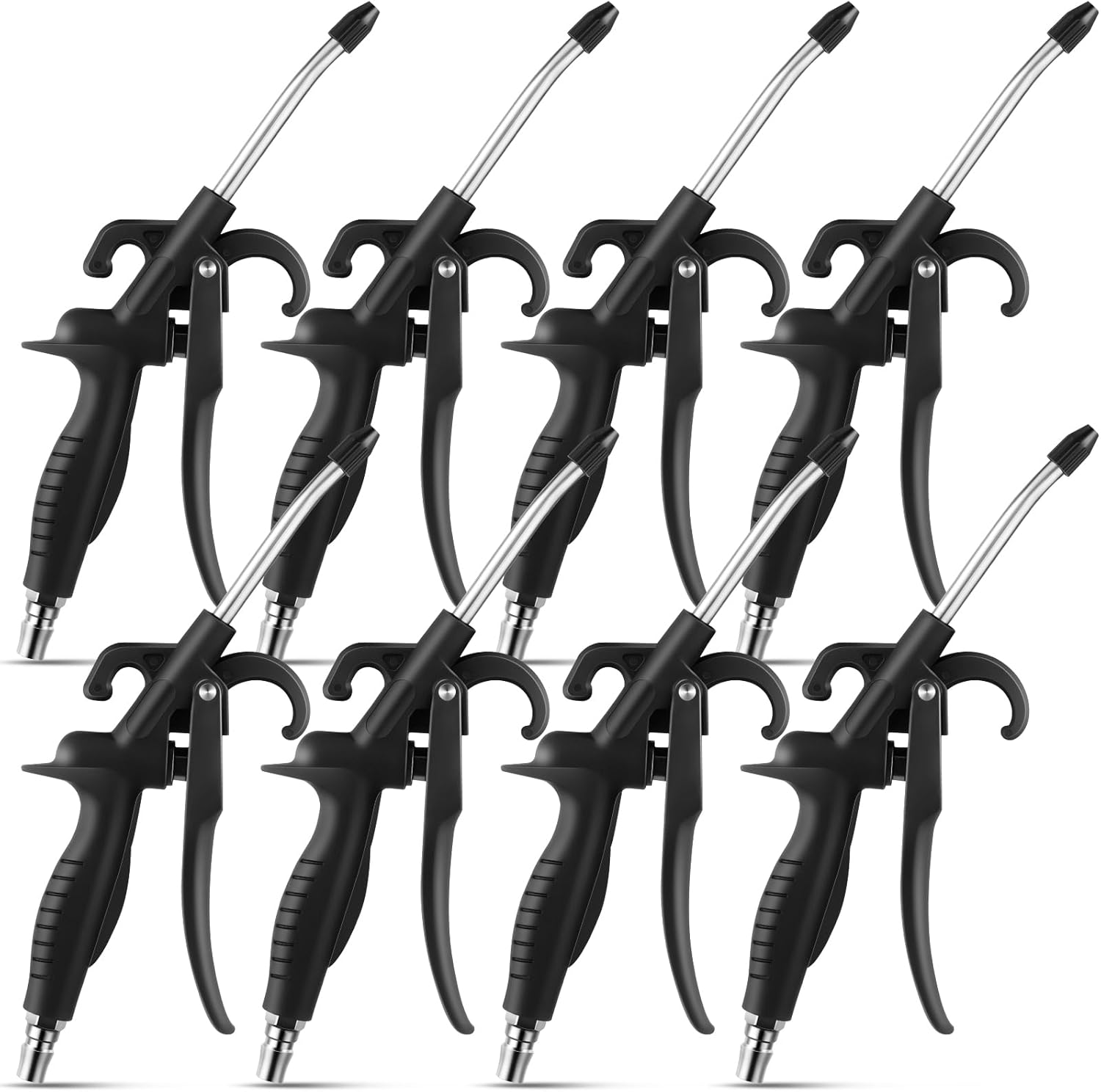 Gisafai 8 Pcs Pistol Grip Air Blow Gun 11 inch Black Power Blow Tools