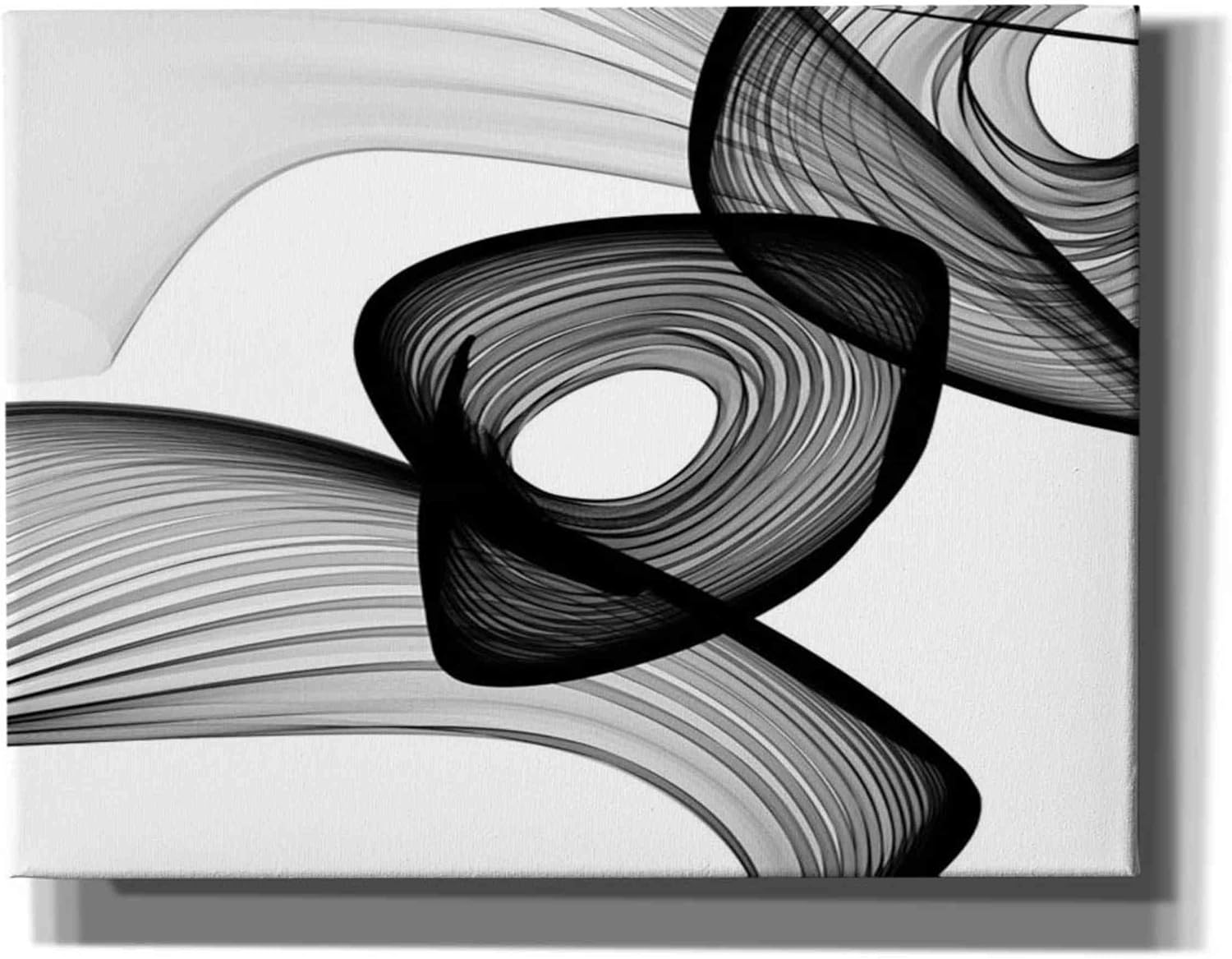 Epic Graffiti 'Abstract Black and White 22-16' by Irena Orlov, Canvas Wall Art, 16"x12"