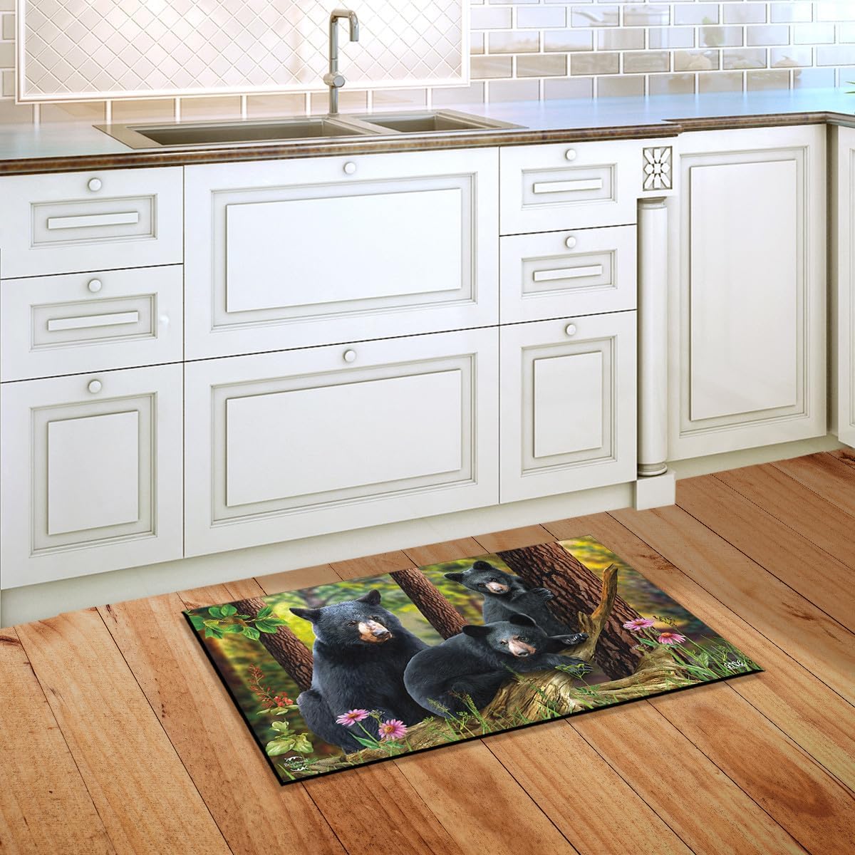 Briarwood Lane Black Bear Family Nature Doormat