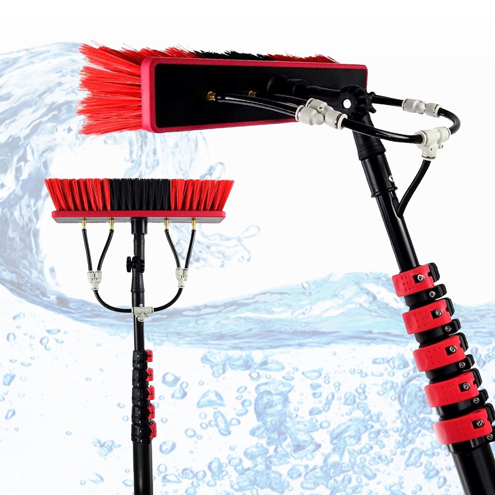 Brosse de nettoyage télescopique et équipement lave-vitre de toit 10m