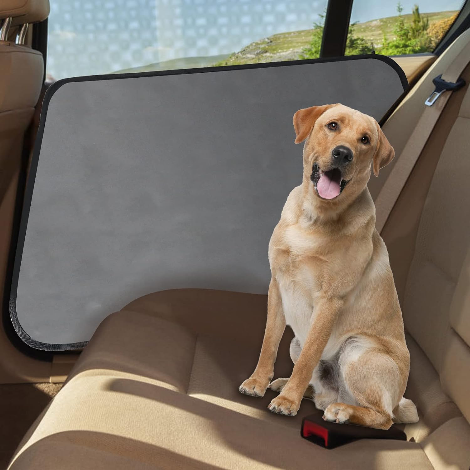 KASTWAVE Car Door Covers for Dog Pet,Car Door Protector Anti-Scratch Waterproof Durable Washable 600D Oxford Cloth,Grey Pet Travel Protectors