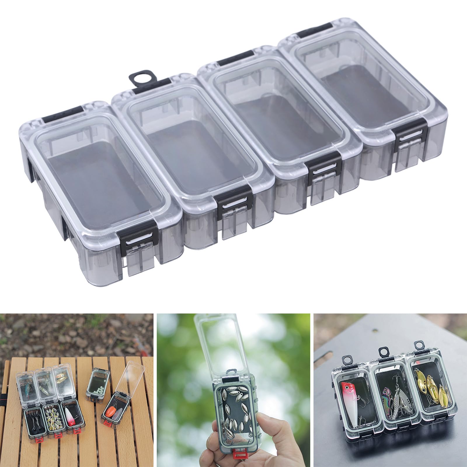 Psdndeww Waterproof Fishing Tackle Storage Box Water Resistant Fishing Lure Tackle Box for Fishing Tackle Box