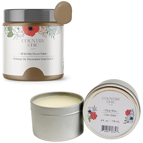 Chalk Style Paint + Furniture Wax Bundle - for Furniture,