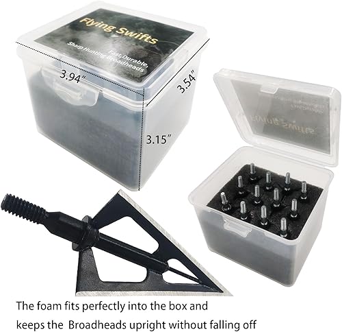 Miniatura 6 de Cabezas de caza con 3 cuchillas para tiro con arco, 100 o 125, grano, 12 unidades, puntas de flecha atornilladas, compatibles con arcos