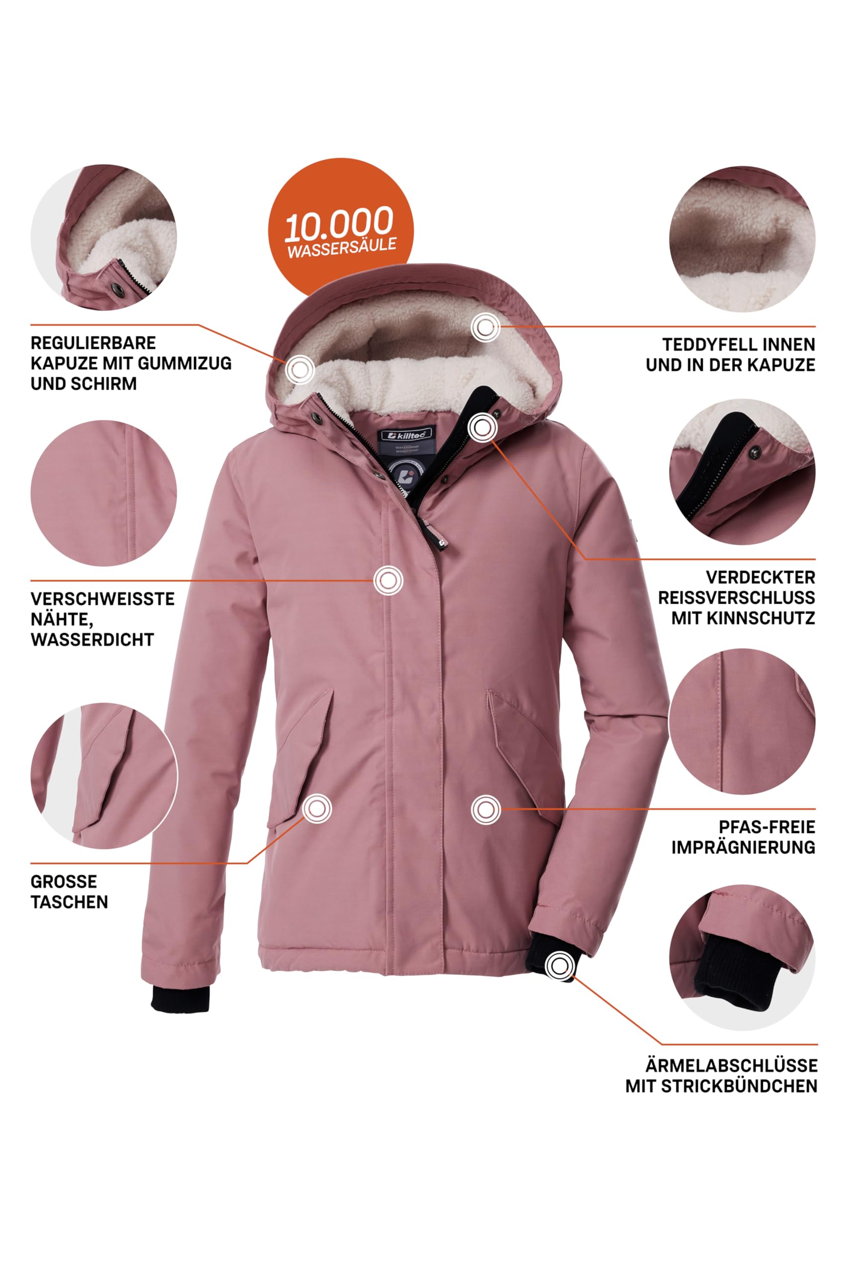 Killtec Funktionsjacke Outdoorjacke mit Kapuze Mädchen