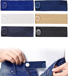 6PCS Jeans Extenders for Women Waist, Maternity Pants for Women, Adjustable Waistband Expanders, Button Extender for Pants... Price In India