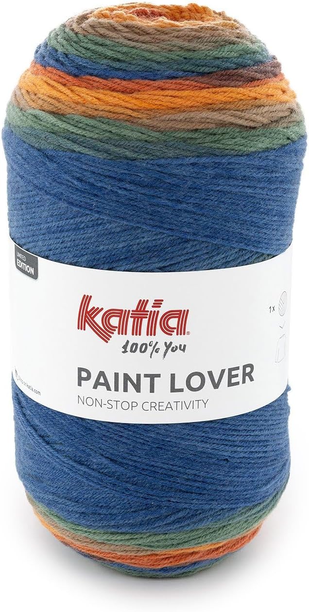 Katia Paint Lover 400 g 1064 m Balls (505 - Pink-Blue-Petrol)