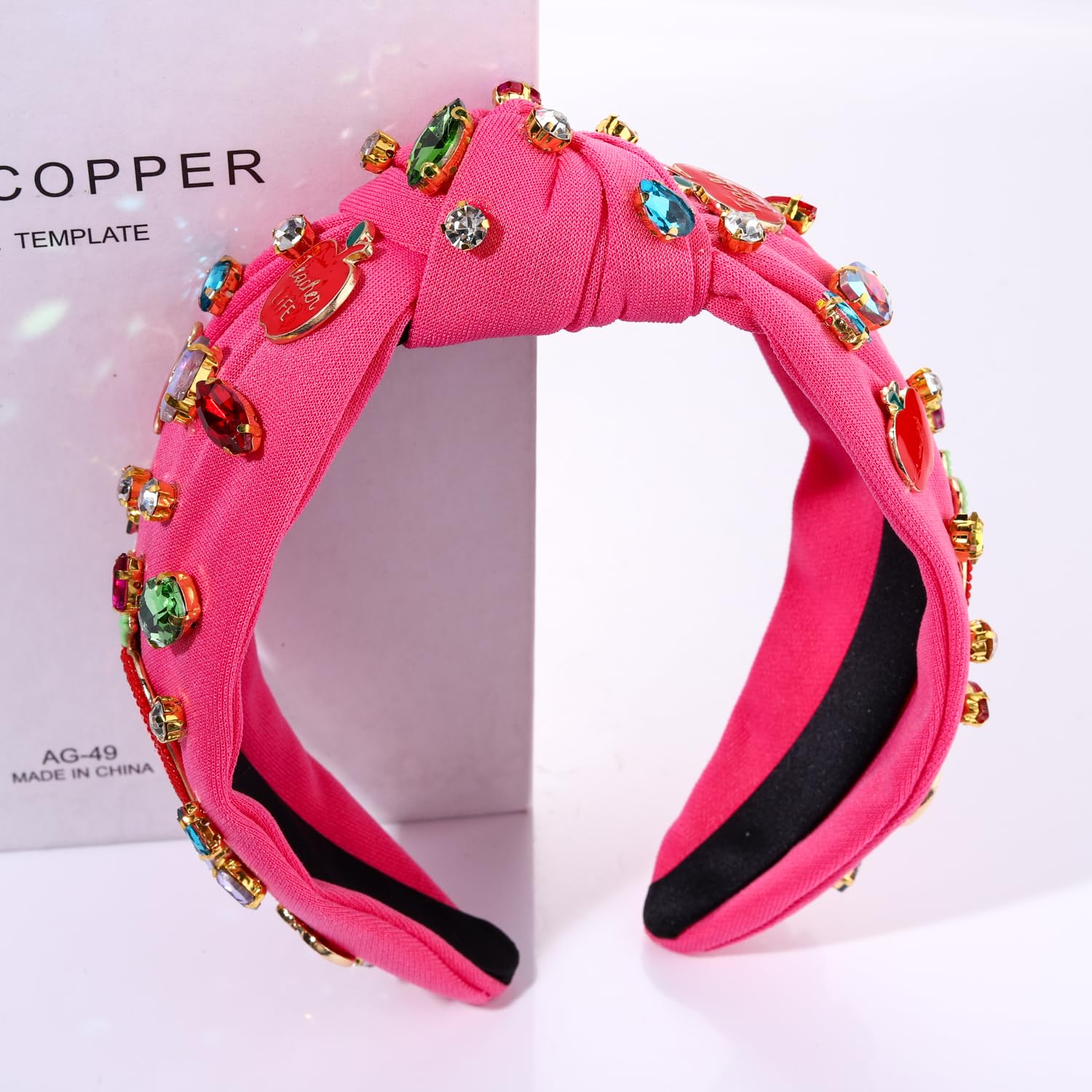 Teacher Headband Women Beaded Rhinestone School Teacher Accessories Gift Amazon.com : CTZENWAY Teacher Headbands for Women, Teacher  main image 2