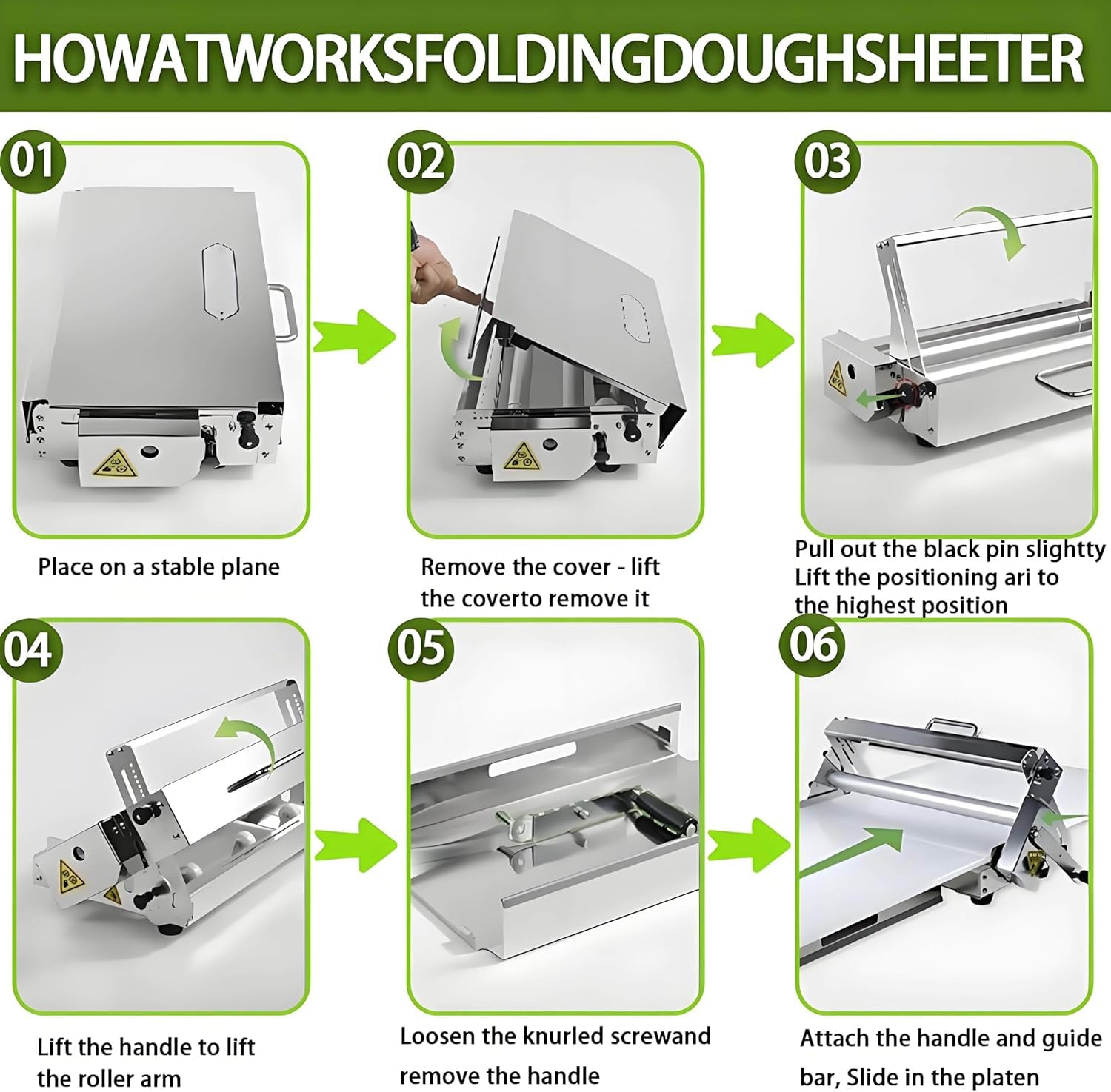 Laminoir à Pâte Pliable pour Boulangerie et Pâtisserie - Laminoir Manuel Professionnel en Acier Inoxydable Avec Grande Planche, épaisseur Réglable 0-27mm, manuel multifonction laminoir pate