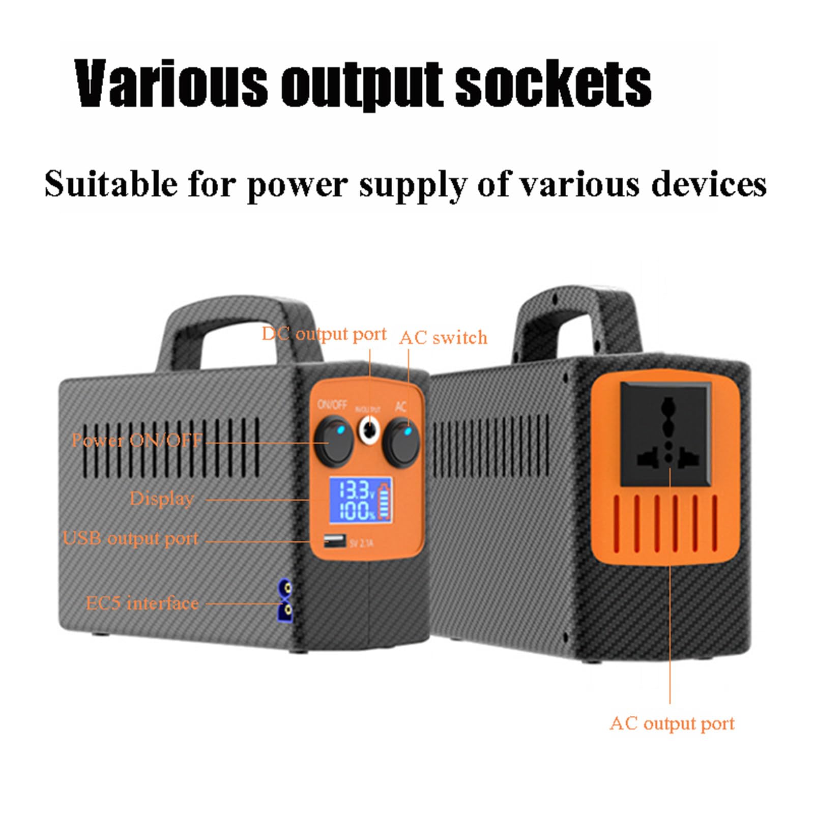 Alimentation Mobile multifonctionnelle de 300 W pour Stockage d'énergie extérieur, Alimentation Portable de démarrage d'urgence pour Voiture