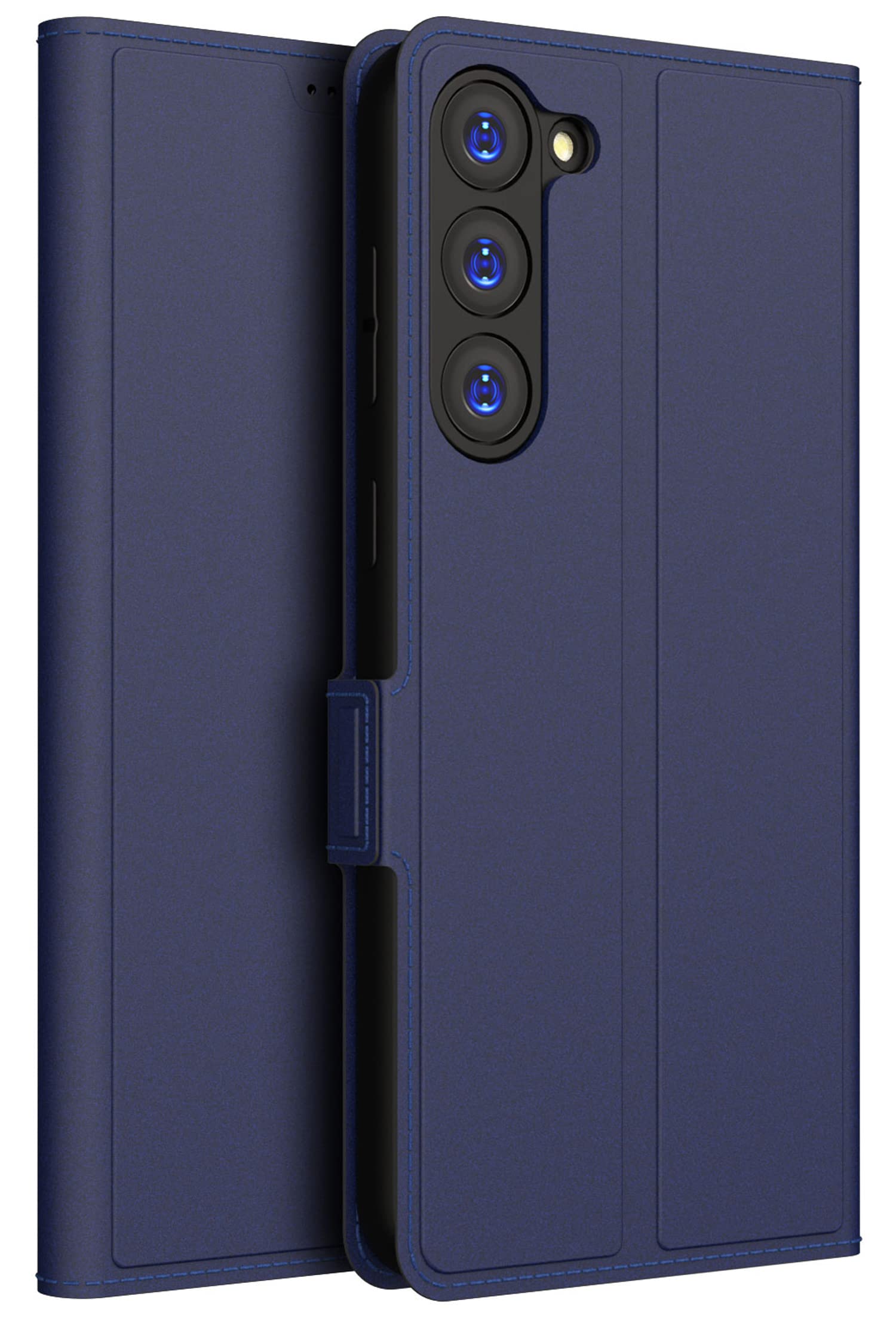 Samsung Galaxy S23 Leather Flip Case - Blue -1 Samsung Galaxy S23 Leather Flip Case - Blue -1