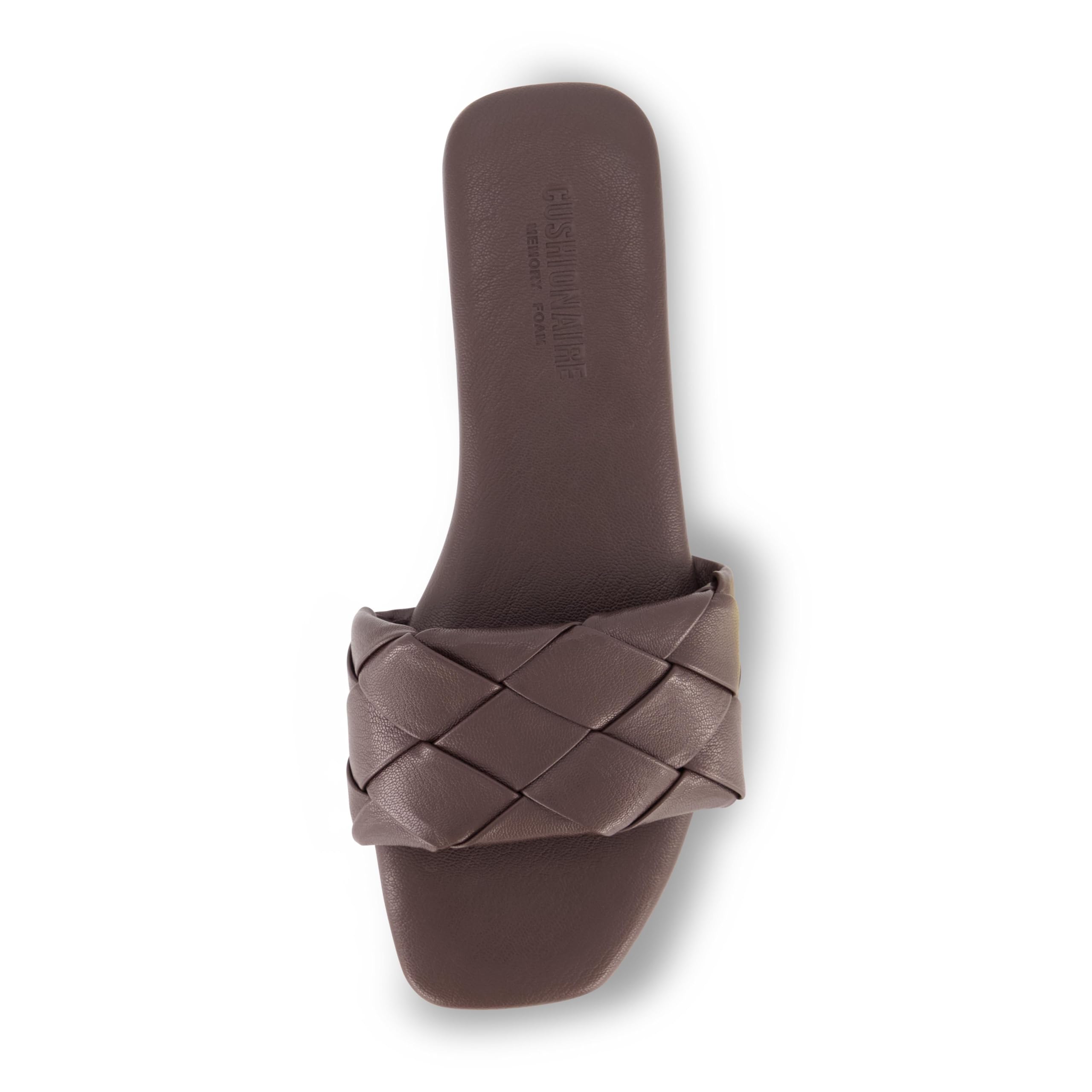 CUSHIONAIRE Women's Franca woven slide sandal +Memory Foam, Wide Widths Available