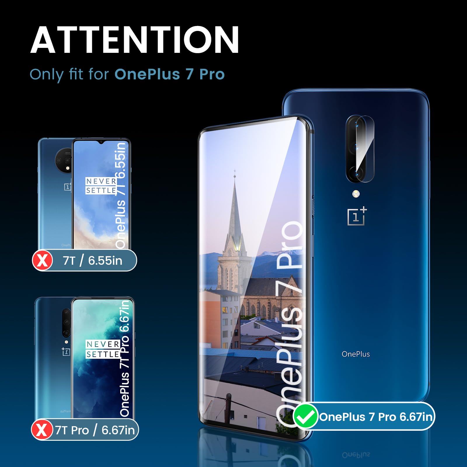 Ecultor 12 pellicole protettive compatibili con OnePlus 7T retro