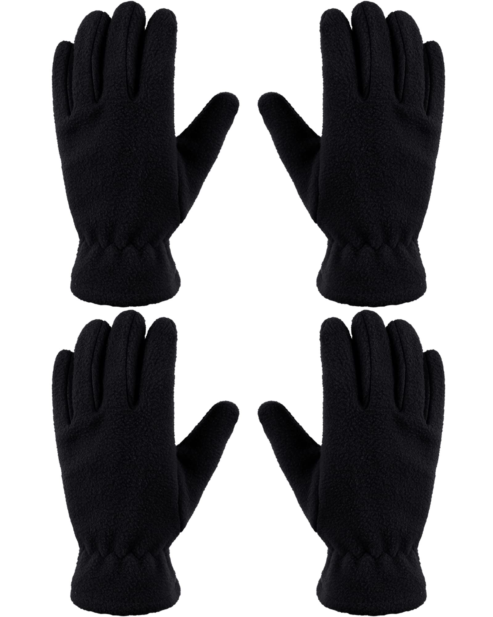 Geyoga 2 Pairs Kids Fleece Gloves