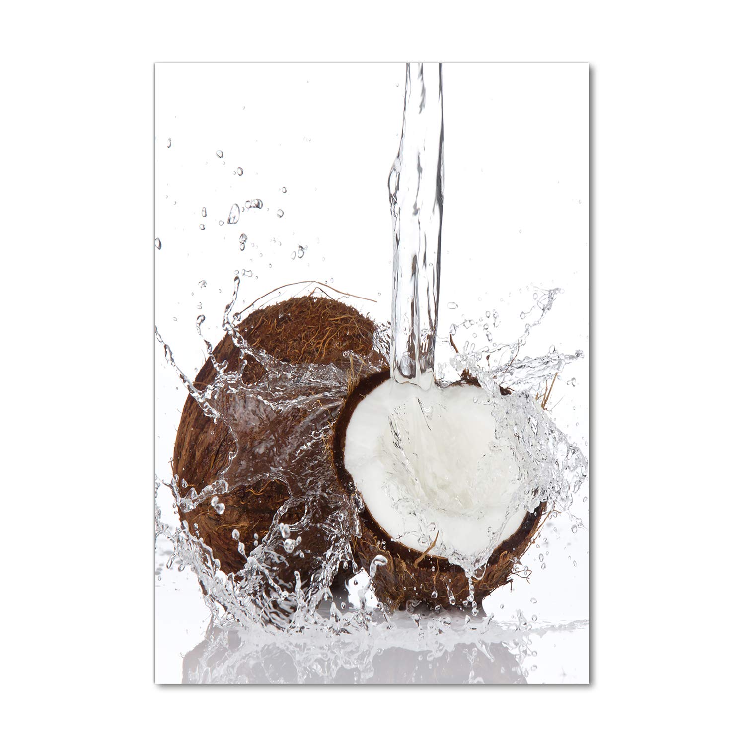 Nourriture et boissons image sur verre Tulup 70x100 déco mural noix de coco brun