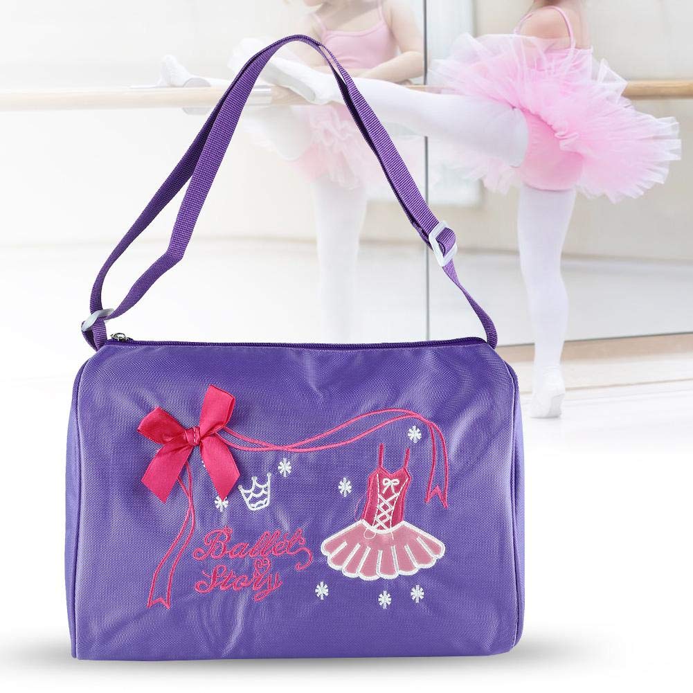 besbomig Borsone Danza Bambina Rosa, Borsa Balletto Palestra a Tracolla con Pizzo, Borse Sportive Ballerina per Ragazze Bambini