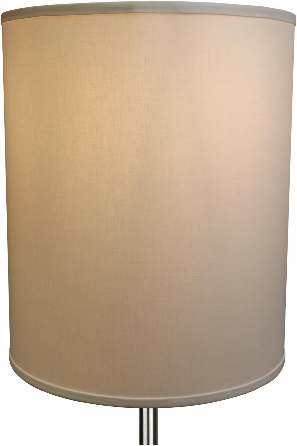 FenchelShades.com 14" Top Diameter x 14" Bottom Diameter 17" Height Cylinder Drum Lampshade USA Made (White)