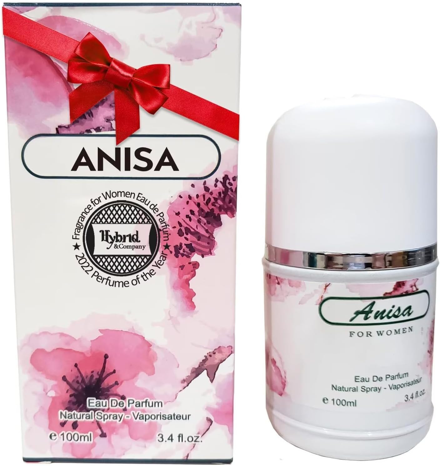 Hybrid & Company Anisa Fragrance for Women Eau De Parfum Natural Spray Fresh Floral Scent, 3.4 Fl Oz