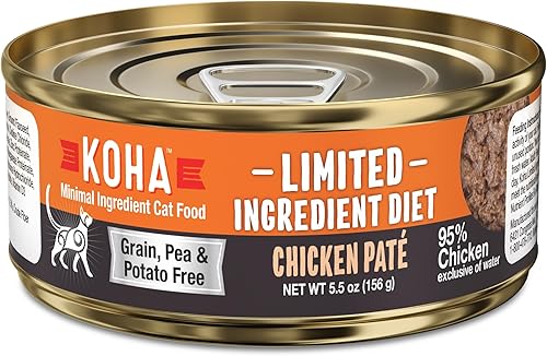 Miniatura 10 de Paté de pavo de dieta de ingredientes limitados para gatos, comida húmeda para gatos de una sola carne para estómagos sensibles, comida para gatos