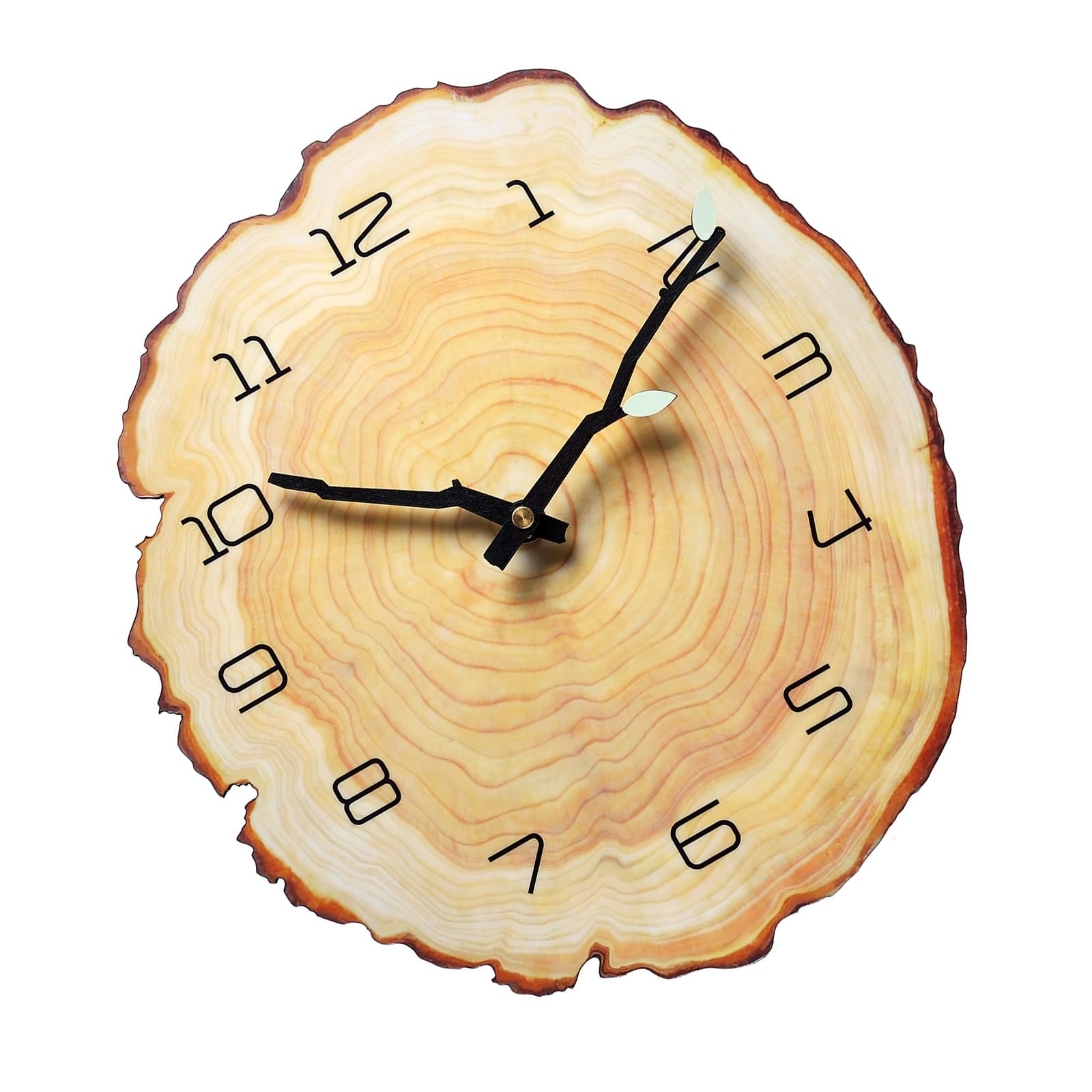 Horloge murale mécanisme silencieux Greabuy 30,5 cm avec aiguilles sombres visibles