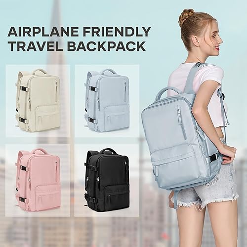 Miniatura 8 de WONHOX - Mochila grande, aprobada para vuelo, unisex, para viajes, trabajo, negocios o laptop