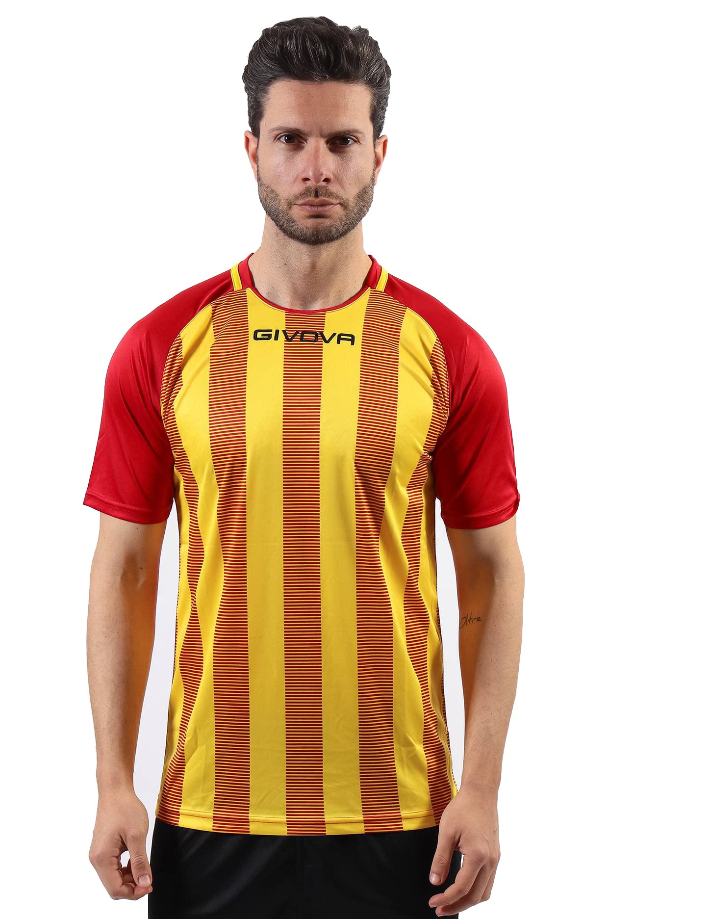 Shirt TRATTO Interlock Rosso/Giallo Tg. L