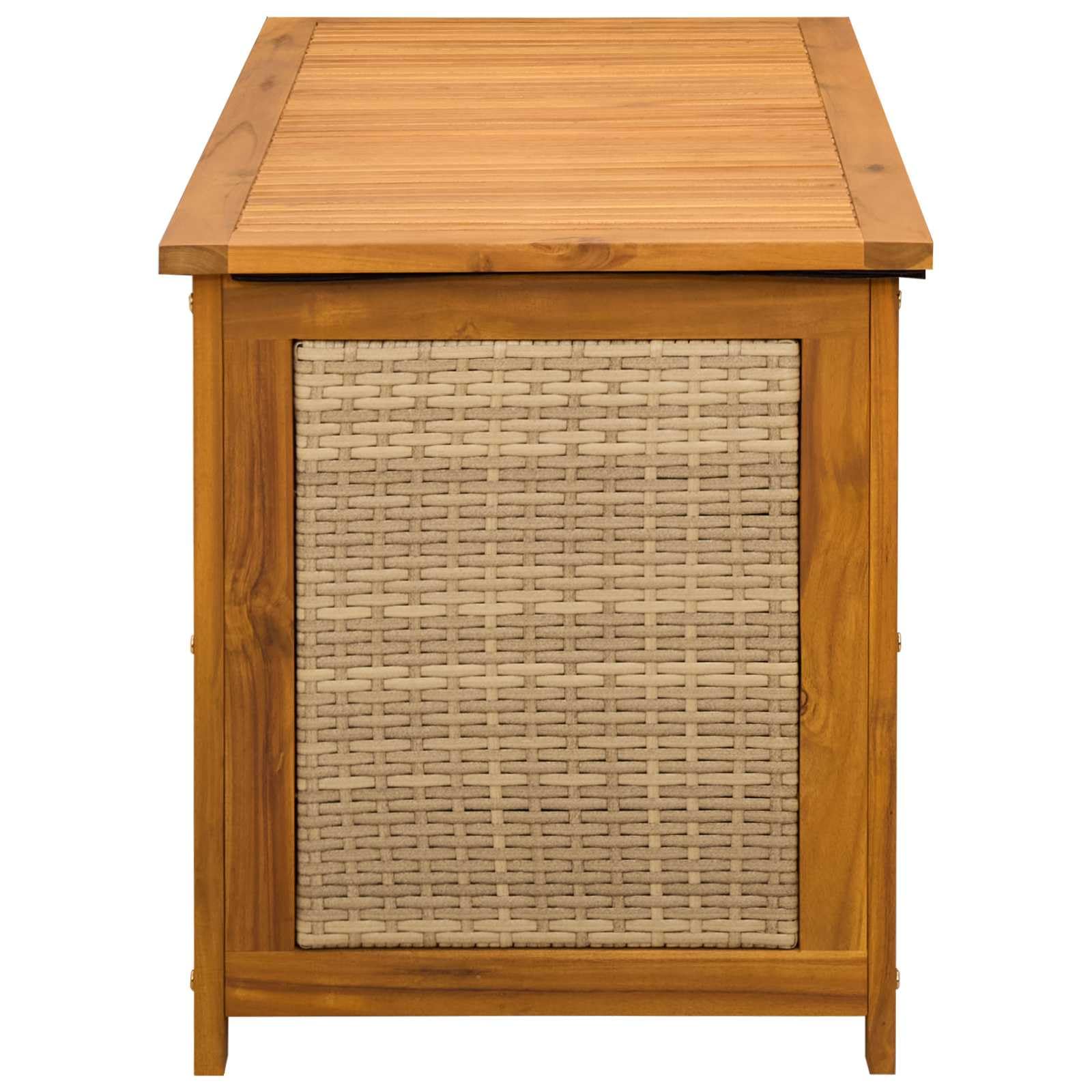 Hothingwell - Baúl para almacenaje exterior, 185 L, madera de acacia maciza