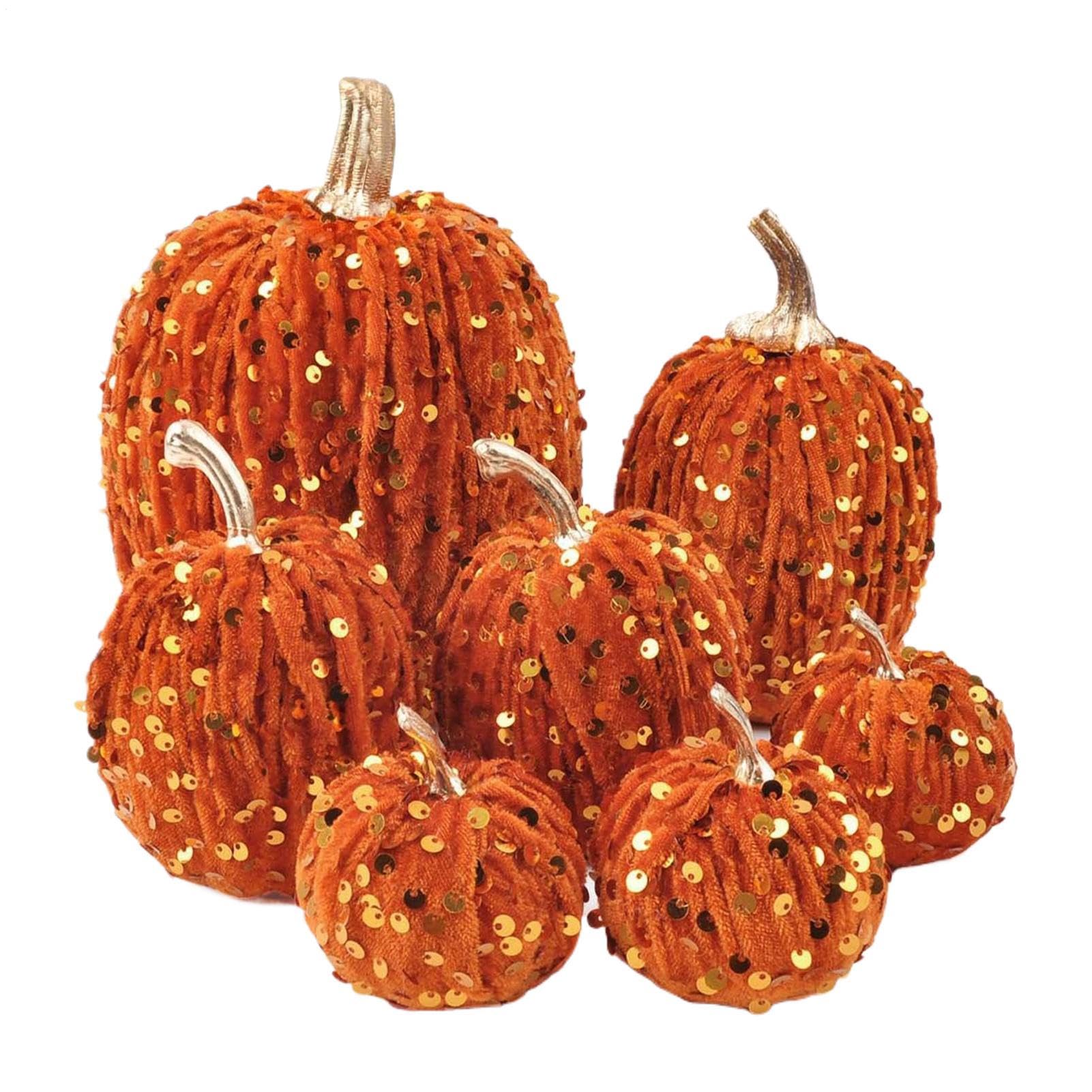 Calabazas decorativas de otoño ideales para centro de mesa de cocina y salón rústico