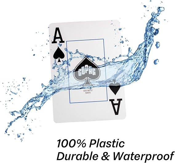 Copag Elite 100% Plastic Playing Cards - Bridge Size (Narrow) Jumbo Index Value 12 Pack