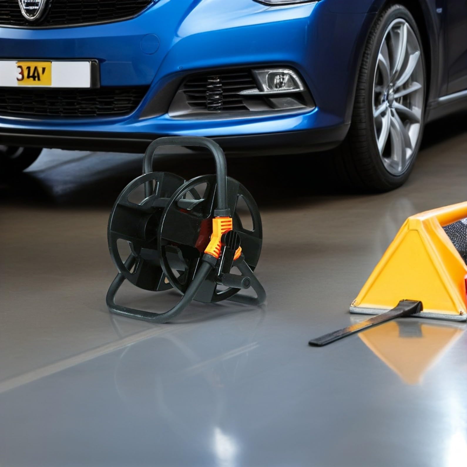 YARNOW Enrouleur Tuyau Arrosage Vide, Noir, Compact Pour Tuyau Jusqu À 20 MèTres, IdéAl Pour Organisation Jardin Et Garage, Facile À Utiliser