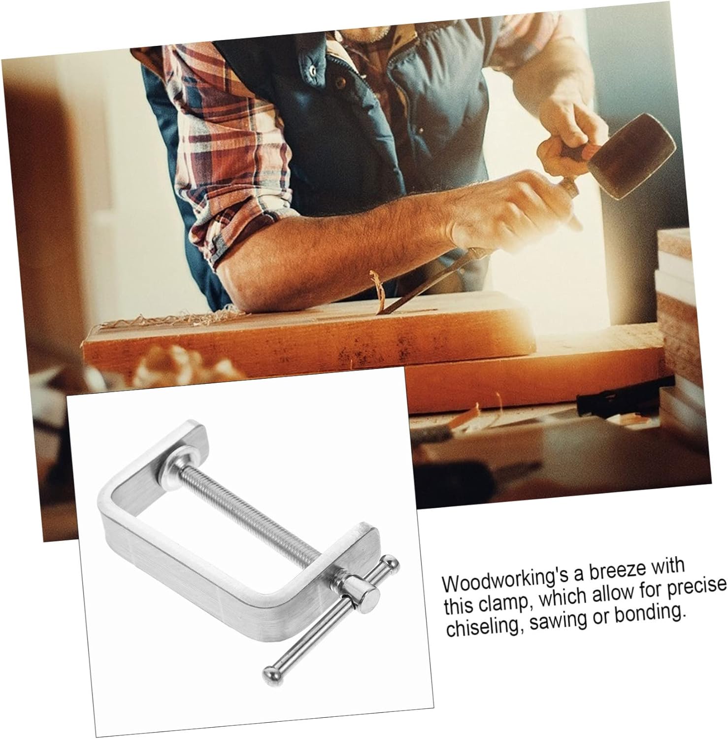 ARTIBETTER 8pcs Stainless Steel g Clamp Woodworking Tiger Clamp Positioning Screw for Easy Clipping Heavy-duty for Carpentry and Welding Tasks