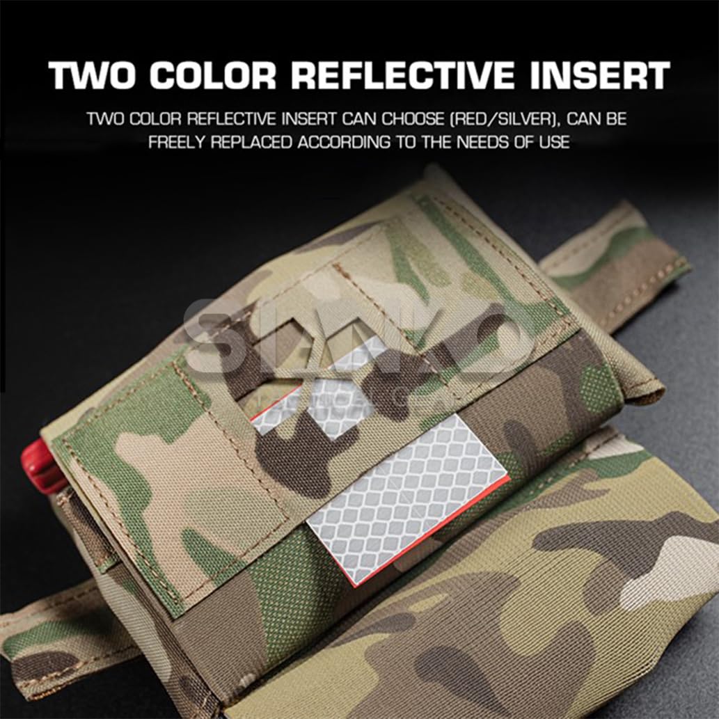 Pochette Tactique IFAK Militaire - Trousse Premiers Secours Détachable Pour Ceinture, Compatible MOLLE, Airsoft, Chasse