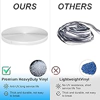 Vista 2 de Cubierta de tornillo de vinilo blanco de 3/4 pulgadas (0.75 pulgadas), para caravana, caravana, remolque, de viaje, (25 pies)